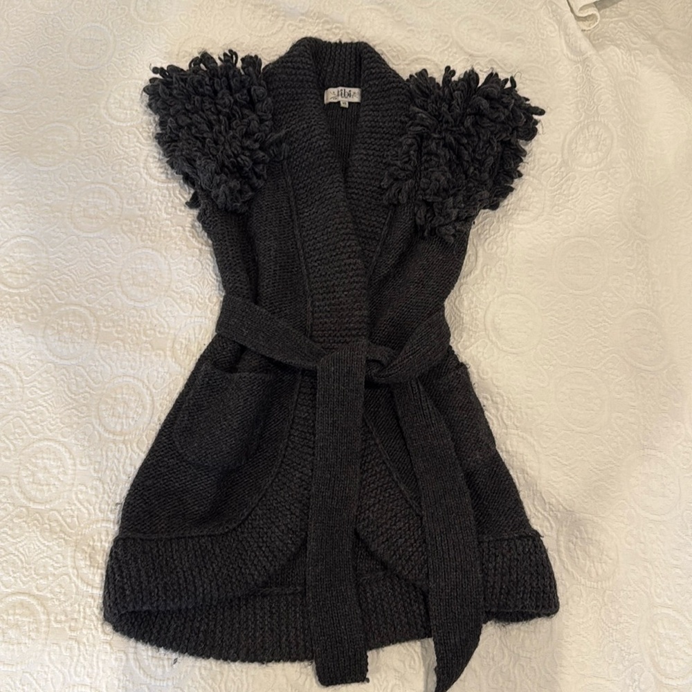 NWT Tibi sleeveless wrap sweater XS